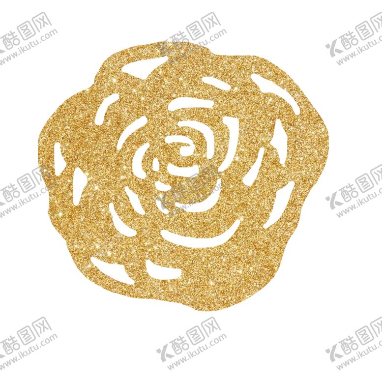 编号：15821209241335417259【酷图网】源文件下载-金色装饰玫瑰