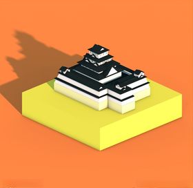 c4d熊本城图标