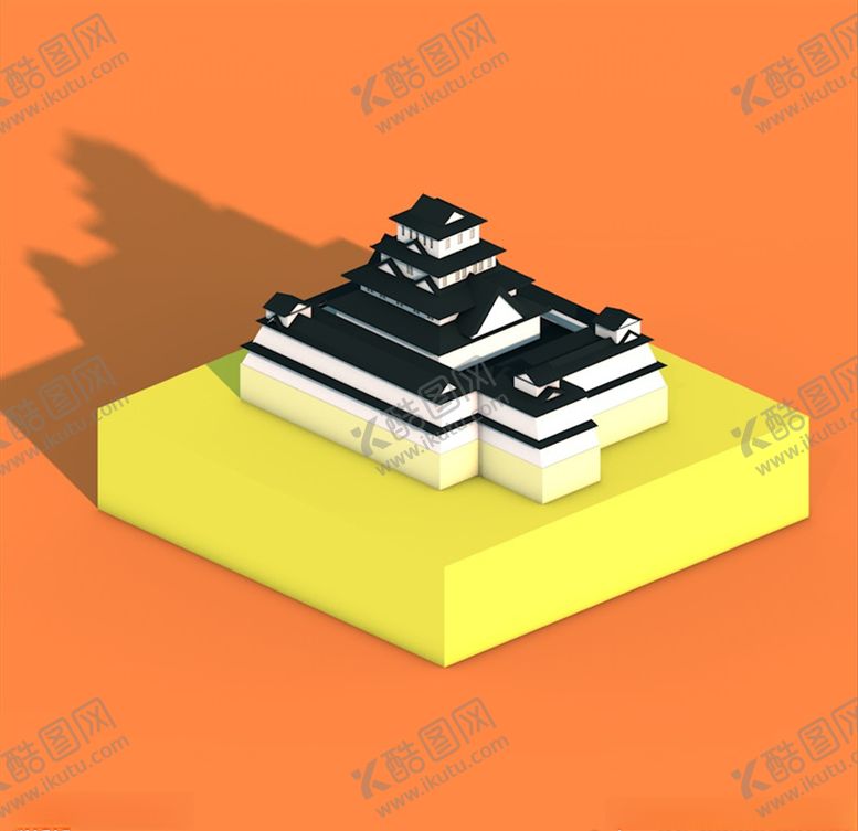 编号：28853706180350361384【酷图网】源文件下载-c4d熊本城图标