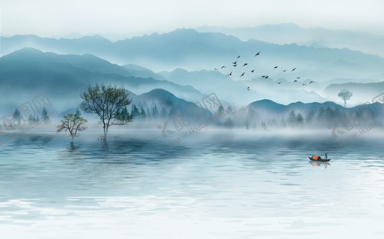 编号：90176306241515598920【酷图网】源文件下载-新中式山水背景