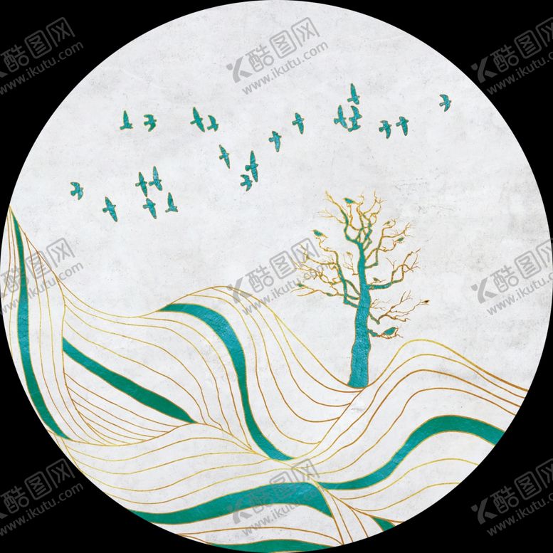 编号：77340110120154512093【酷图网】源文件下载-现代简约线条装饰画