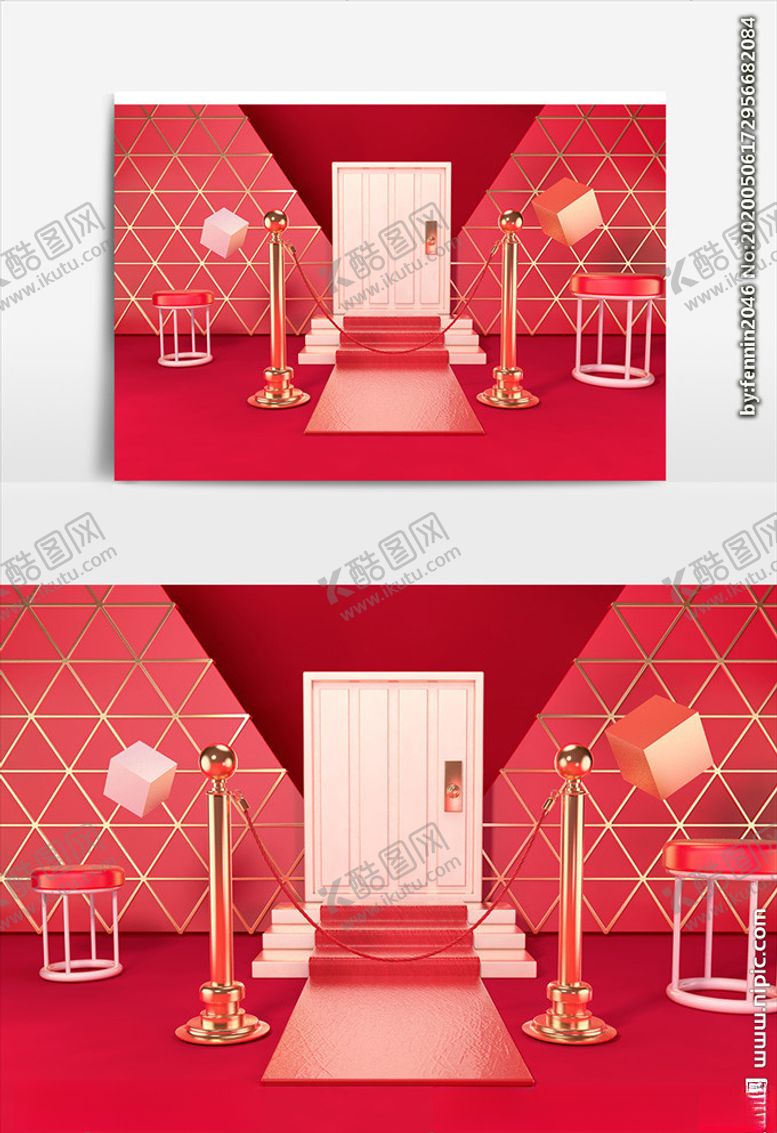 编号：14981309221928278845【酷图网】源文件下载-电商C4D创意设计图案