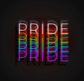 霓虹英文字体设计