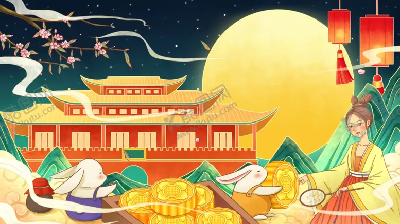 编号：17775602200337182897【酷图网】源文件下载-中秋节国潮风海报