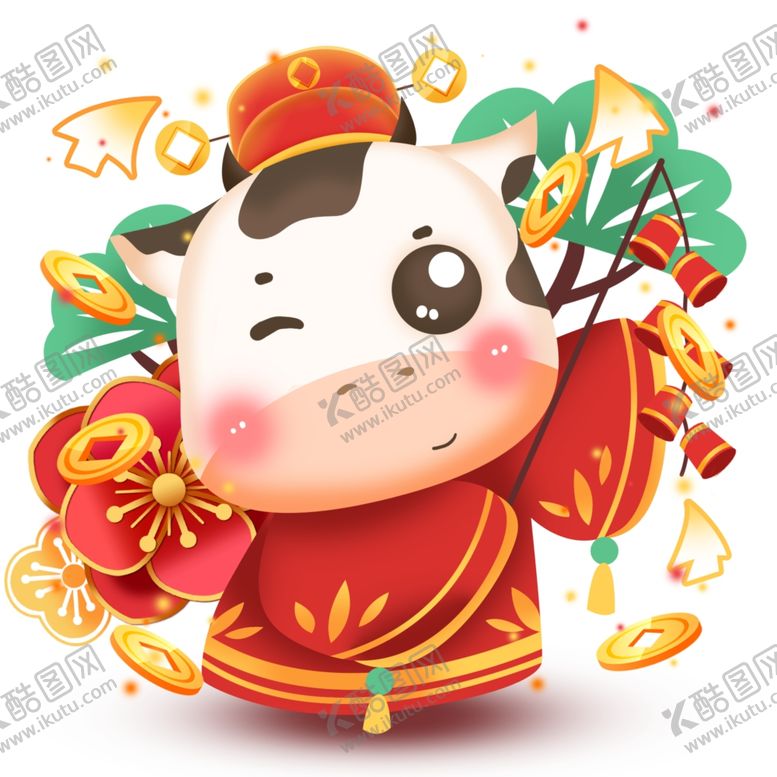 编号：91915509200026226155【酷图网】源文件下载-牛年元素