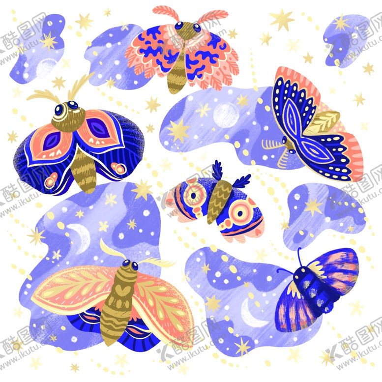 编号：77401410100436273410【酷图网】源文件下载-卡通蝴蝶背景