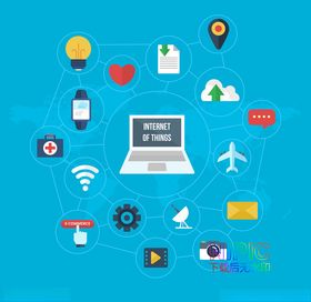 矢量图片iot点线下载矢量图