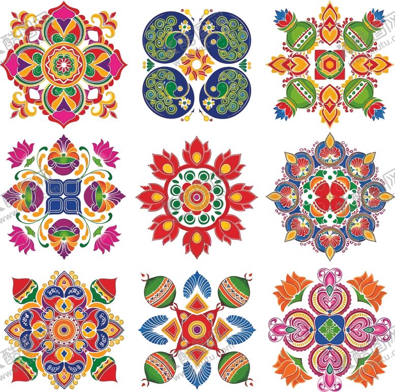 编号：37328210202234265946【酷图网】源文件下载-民族风几何花纹