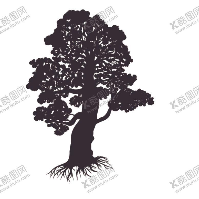 编号：75553010172215022714【酷图网】源文件下载-植物树木剪影
