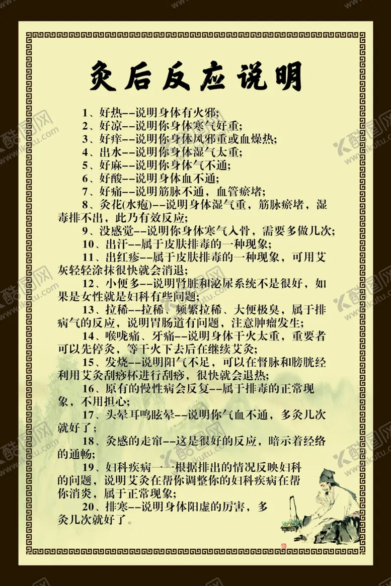 编号：38283810170205405249【酷图网】源文件下载-针灸反应说明海报