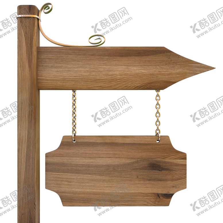 编号：82153909211140394832【酷图网】源文件下载-木纹指示牌