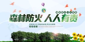 森林防火公益活动宣传海报素材