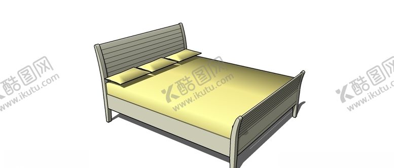 编号：45657105122029462349【酷图网】源文件下载-三人床skp模型