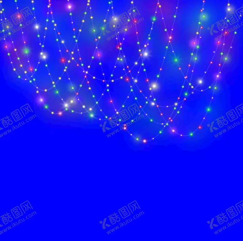 编号：97824009152337267198【酷图网】源文件下载-彩色串灯星空灯带灯珠彩灯免抠图光斑背景抽象