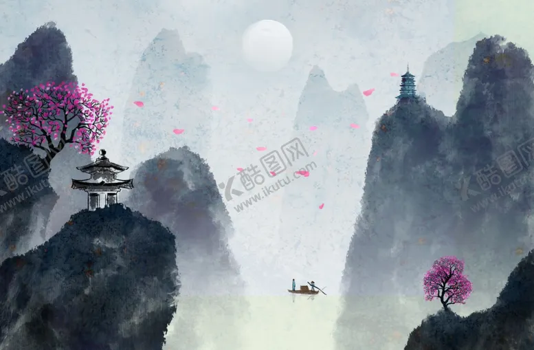 编号：66432201181832515962【酷图网】源文件下载-水墨山水画