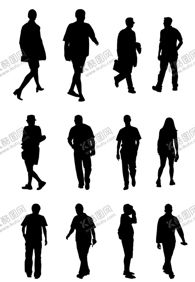 编号：91136010111605075287【酷图网】源文件下载-剪影人物