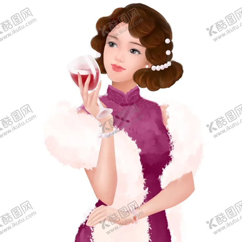 编号：52538604172127008206【酷图网】源文件下载-旗袍女子