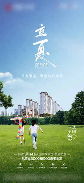 立夏海报地产日玩耍二十四节气