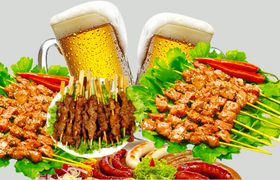 烧烤啤酒羊肉串