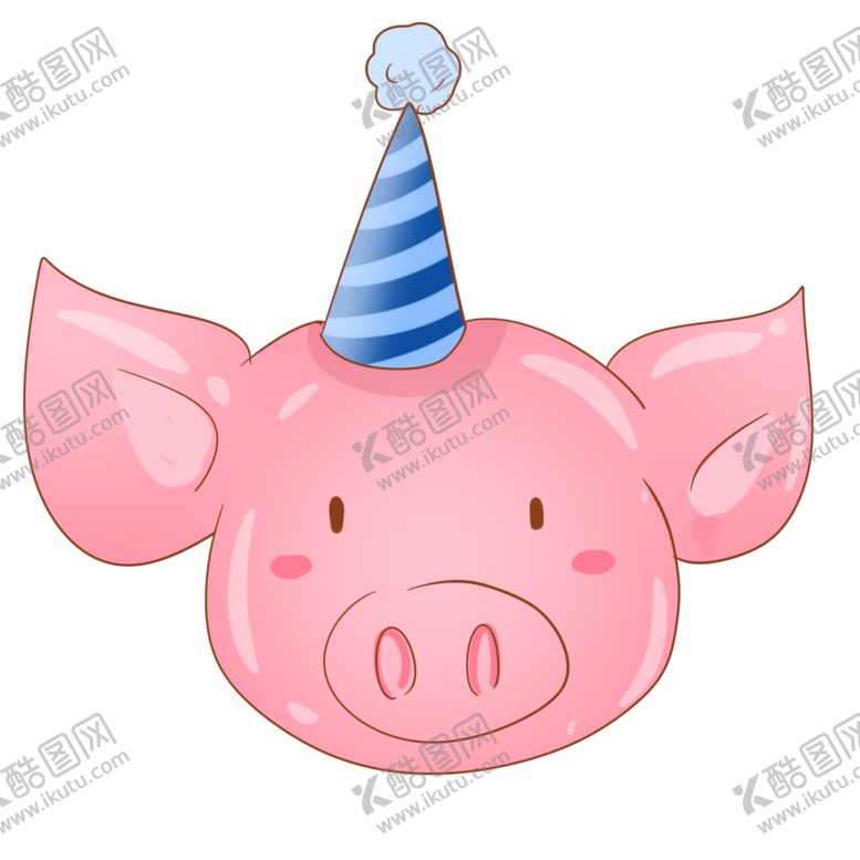 编号：41537906270455255403【酷图网】源文件下载-卡通猪生日猪