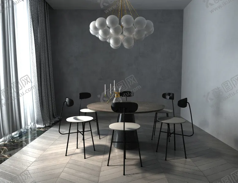 编号：84147609091829514651【酷图网】源文件下载-现代餐厅3d模型