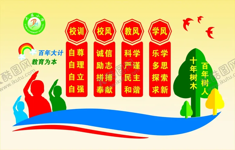 编号：41498604170256144660【酷图网】源文件下载-一训三风
