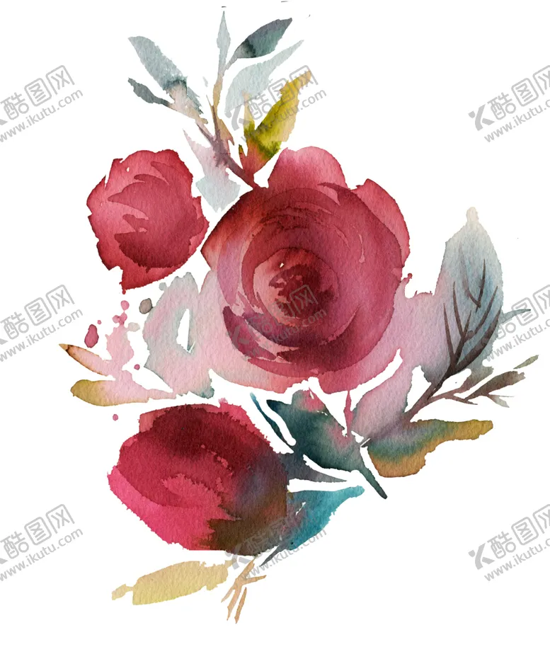 编号：75364601191802235706【酷图网】源文件下载-水彩花卉 