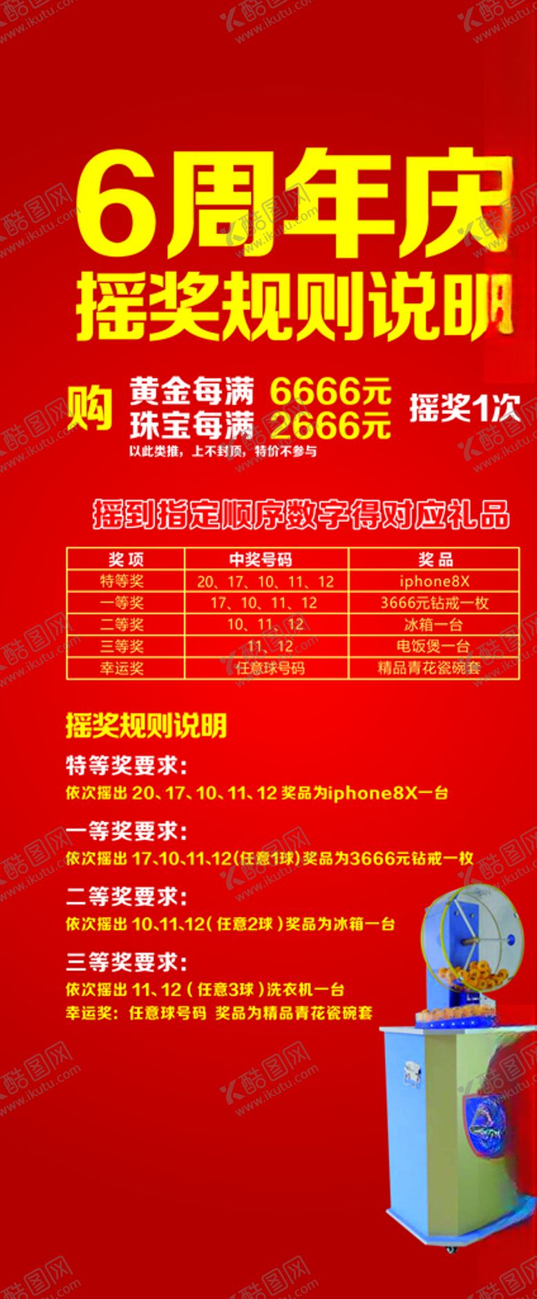 编号：88729405052113503766【酷图网】源文件下载-6周年展架