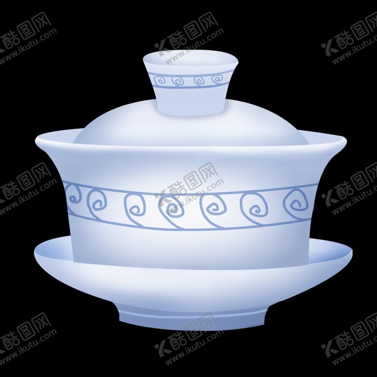 编号：39199902192149096574【酷图网】源文件下载-白瓷盖碗茶