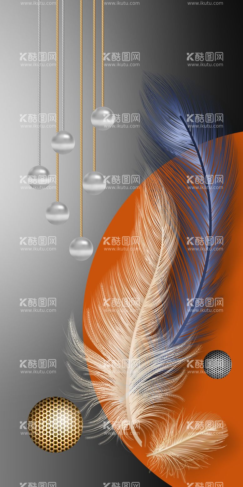 编号：15489709202231021576【酷图网】源文件下载-羽毛装饰画