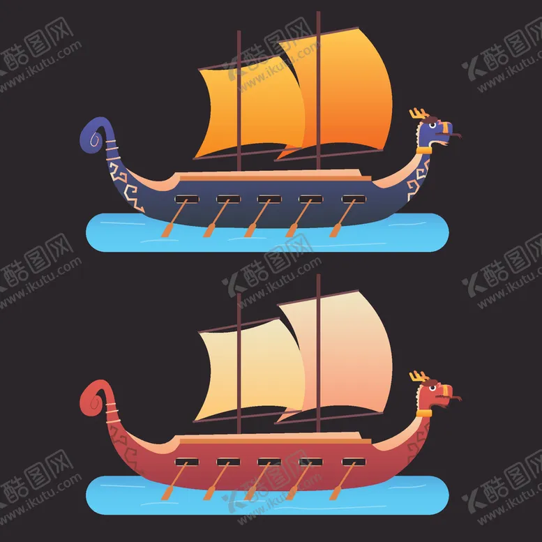 编号：04639709150346159830【酷图网】源文件下载-端午节赛龙舟卡通龙舟船粽情端午端午背景