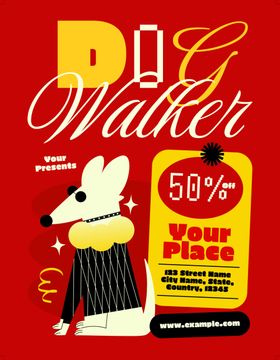 复古风老鼠促销海报