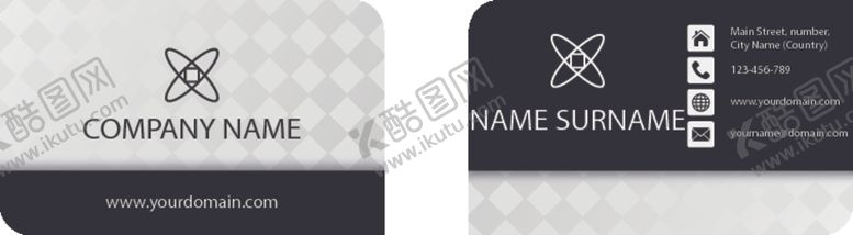 编号：65558706231430106034【酷图网】源文件下载-名片以白色和黑色为主色调