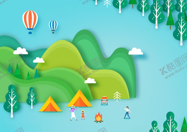 编号：59208904171104345143【酷图网】源文件下载-户外露营的美好自然场景