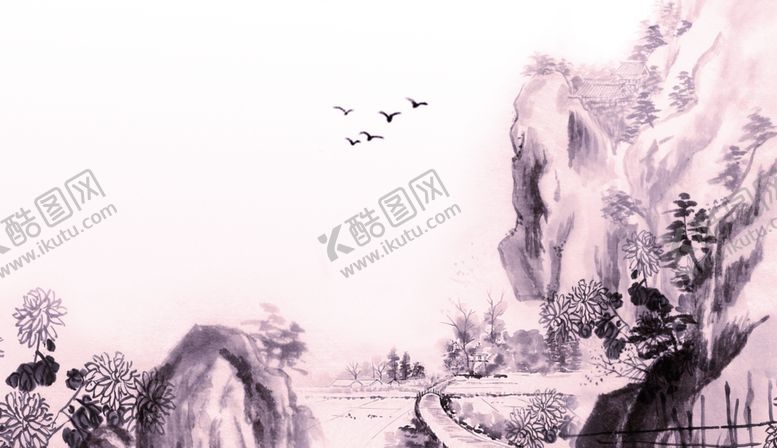 编号：60563806301106418715【酷图网】源文件下载-意境水墨山水