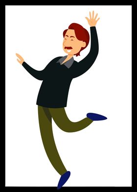 手绘男人男孩卡通动画卡通