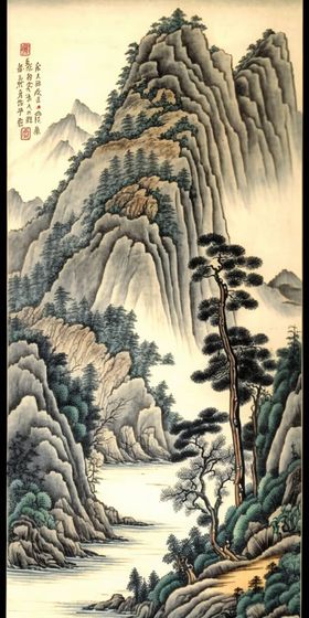 山水画国画水墨画