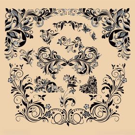 复古花纹图案设计