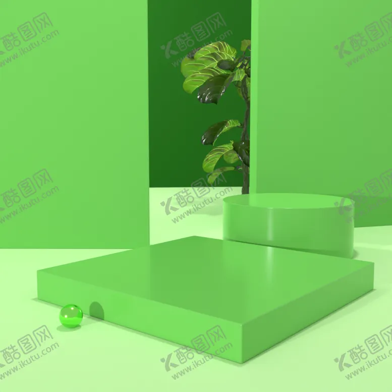 编号：42650801260320127578【酷图网】源文件下载-绿色电商场景图