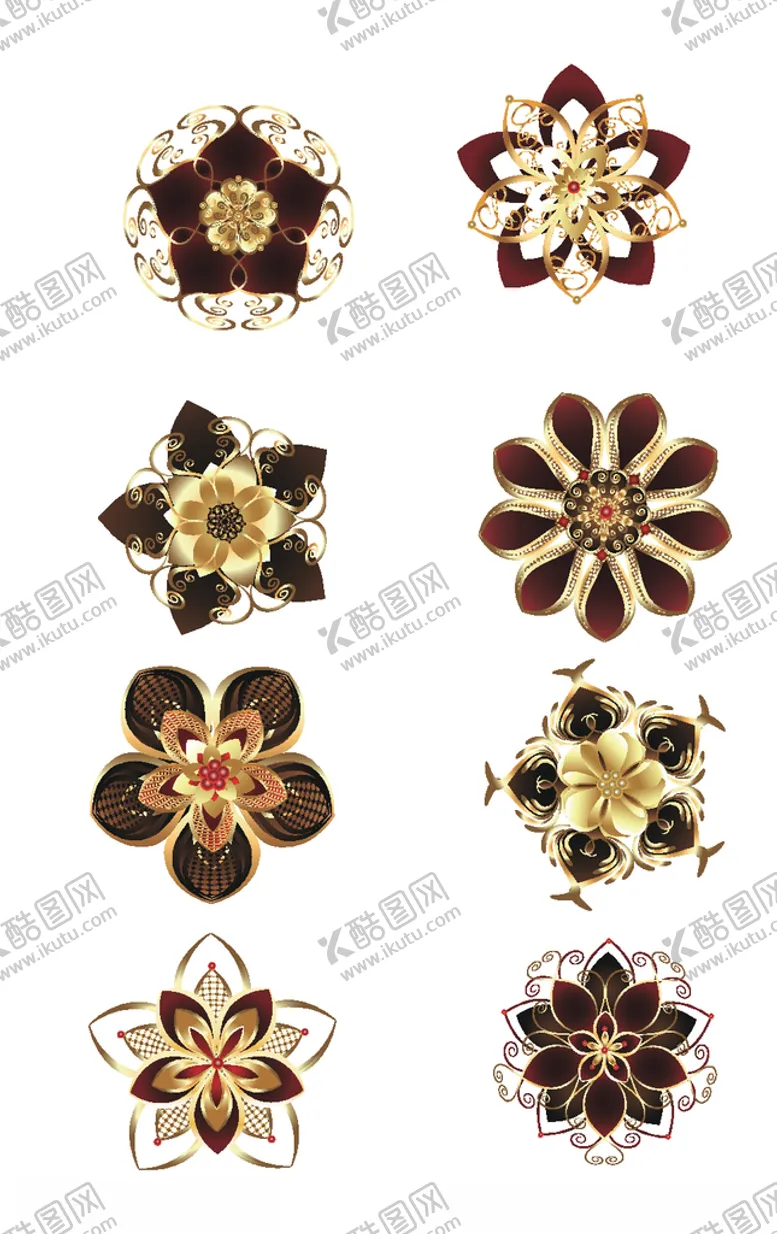 编号：43553606270107291126【酷图网】源文件下载-古典花纹合集