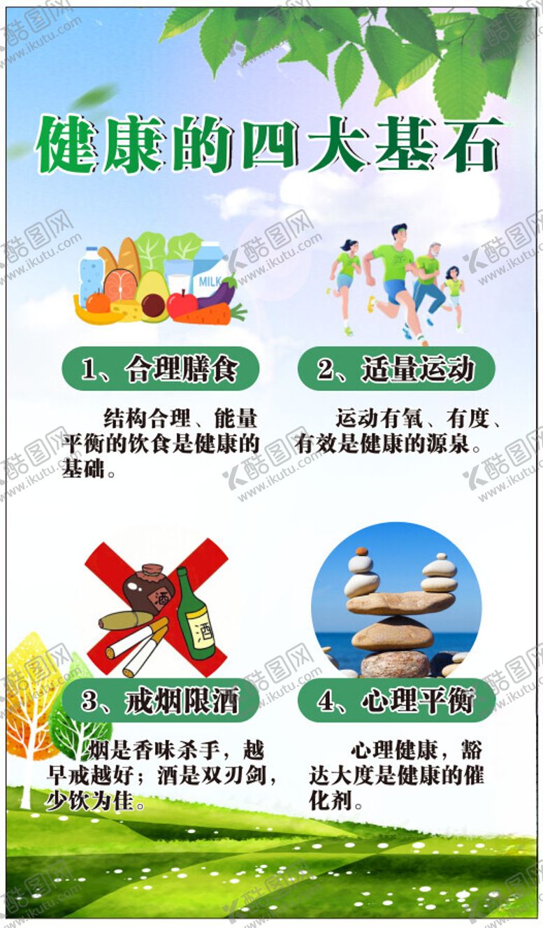 编号：58477102240635083908【酷图网】源文件下载-健康四大基石