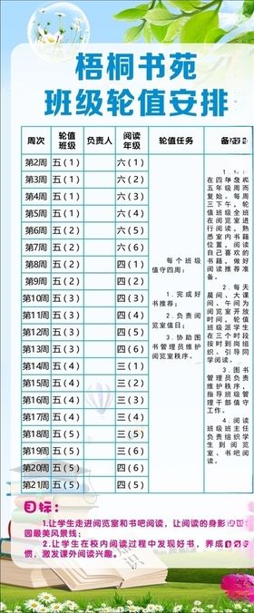 书苑班级轮班安排