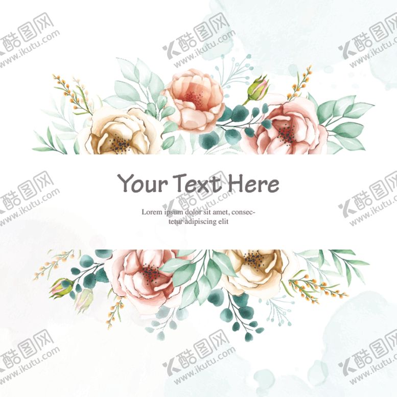 编号：52403506261110547692【酷图网】源文件下载-水彩花卉插画