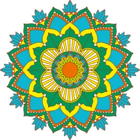 彩色复古花纹