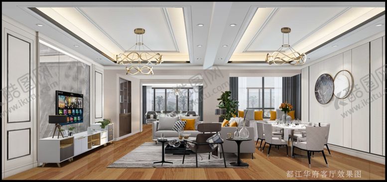 编号：14667609261652478511【酷图网】源文件下载-客厅效果图