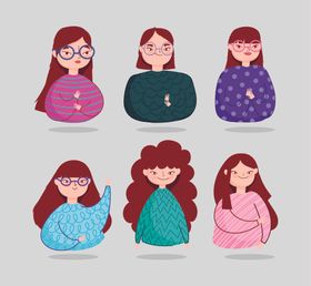 卡通手绘女生