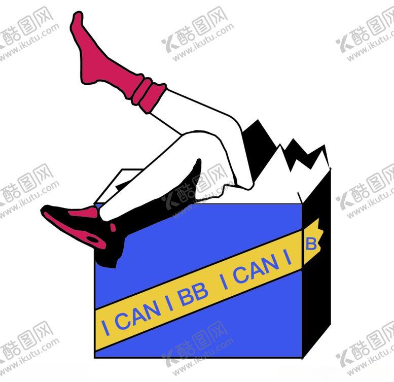 编号：81320910011523253640【酷图网】源文件下载-卡通涂鸦盒子手绘美腿