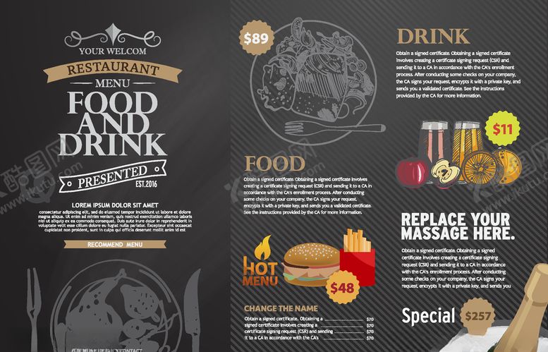 编号：87879009260940075780【酷图网】源文件下载-欧式菜单