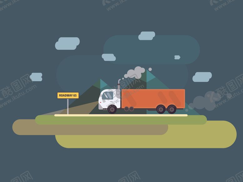 编号：24757209241123093801【酷图网】源文件下载-扁平化卡车