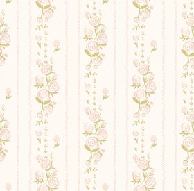 粉色花卉垂直条纹图案